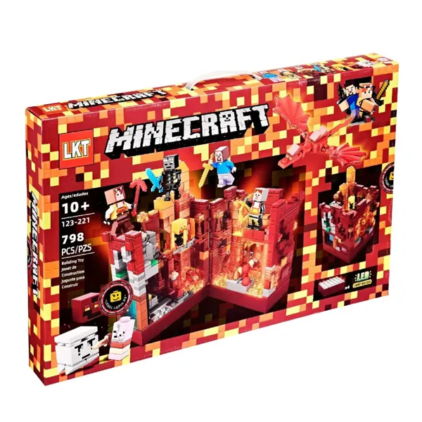 Конструктор LKT Minecraft 123-221 Сражение в красной крепости 798 деталей 10+